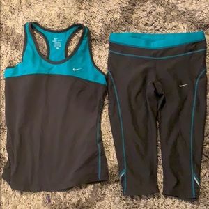 Nike workout outfit small tank and xsmall pants